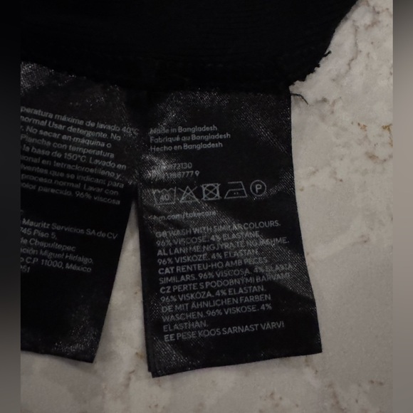 H&M Mama Maternity Long Ribbed Black Spaghetti Strap Elegant Black Maxi Dress - Picture 8 of 12